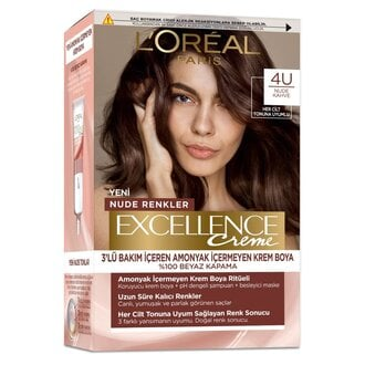 L'Oréal Paris Excellence Creme Nude 4U Kahve Saç Boyası 192 Ml