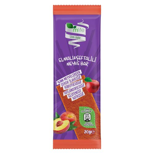 M Lıfeslım Style Elmalı&şeftalili Meyve Bar 20 G