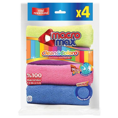 Macromax Eko Mikrofiber Bez 4 Adet