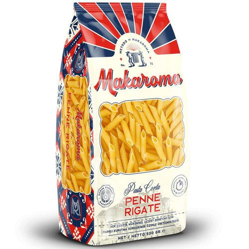 Makaroma Penne Rigate (Kalem) 500 Gr