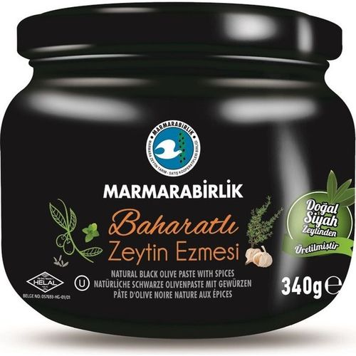 Marmarabirlik Baharatlı Siyah Ezme 340 Gr Cam