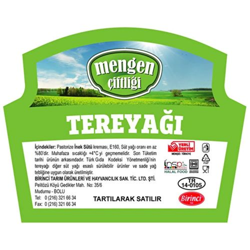 Mengen Çiftliği Tereyağı 1 Kg