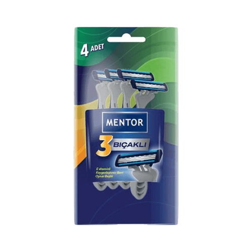 Mentor Üç Bıçak Tıraş Bıçağı 4 Adet