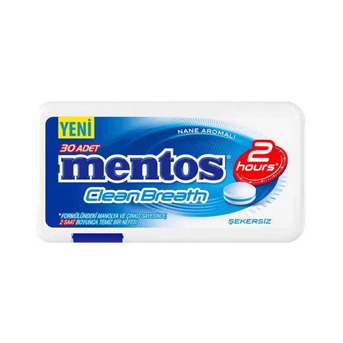 Mentos Sert Şeker Naneli Clean Breath 21 GR