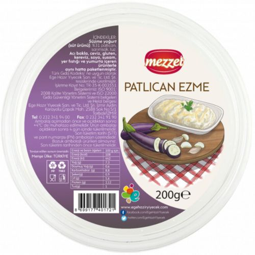 Mezzet Patlıcan Ezme 200 Gr