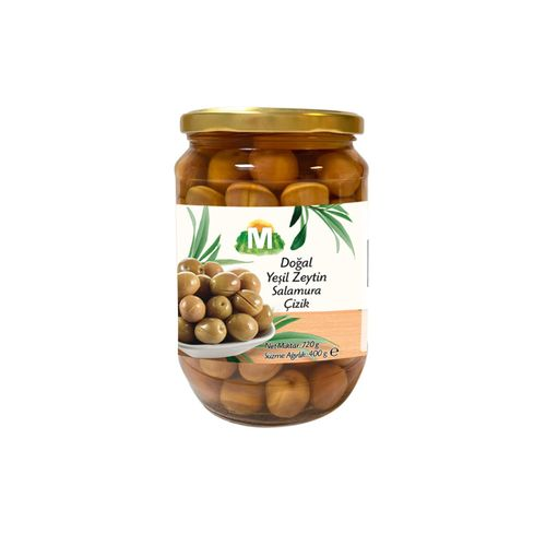 Migros Doğal S.yeşil Çizik Zeytin 291-320ad/kg720g