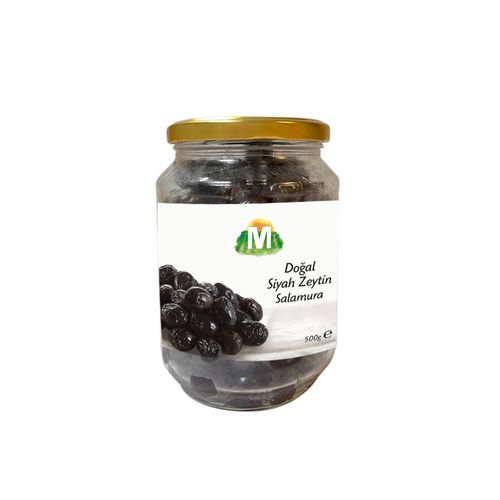 Migros Doğal Yağlı Siyah Zeytin 231-290 Ad/KG 500 Gr