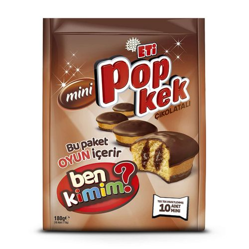 Mini Popkek Kek Çikolata Kremalı, 10 x 18 GR