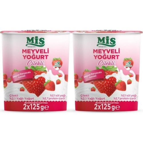 Mis Meyveli Yoğurt Çilekli 2x125 Gr