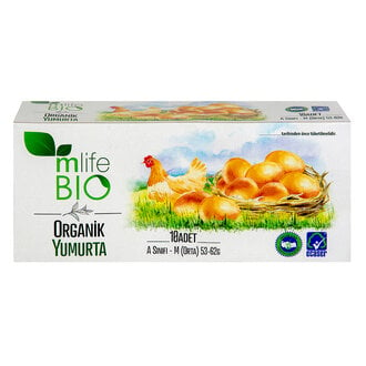 Mlife Organik 10 Adet M (Orta) Boy Yumurta (53-62 G)