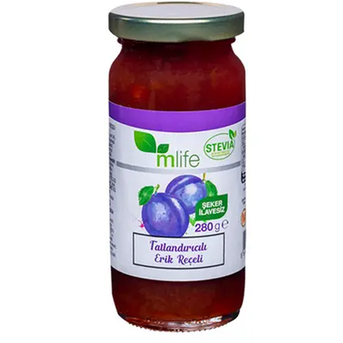 Mlife Tatlandırıcılı Erik Reçeli 280 Gr
