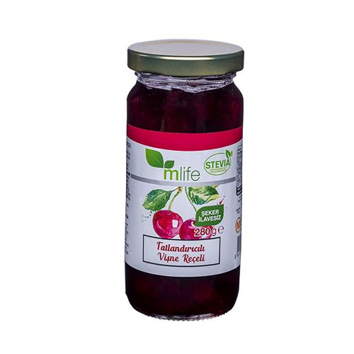 Mlife Tatlandırıcılı Vişne Reçeli 280 Gr
