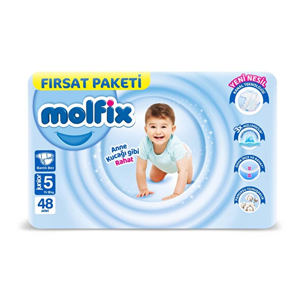 Molfix Junior 5 Numara Fırsat Paket 48 Adet