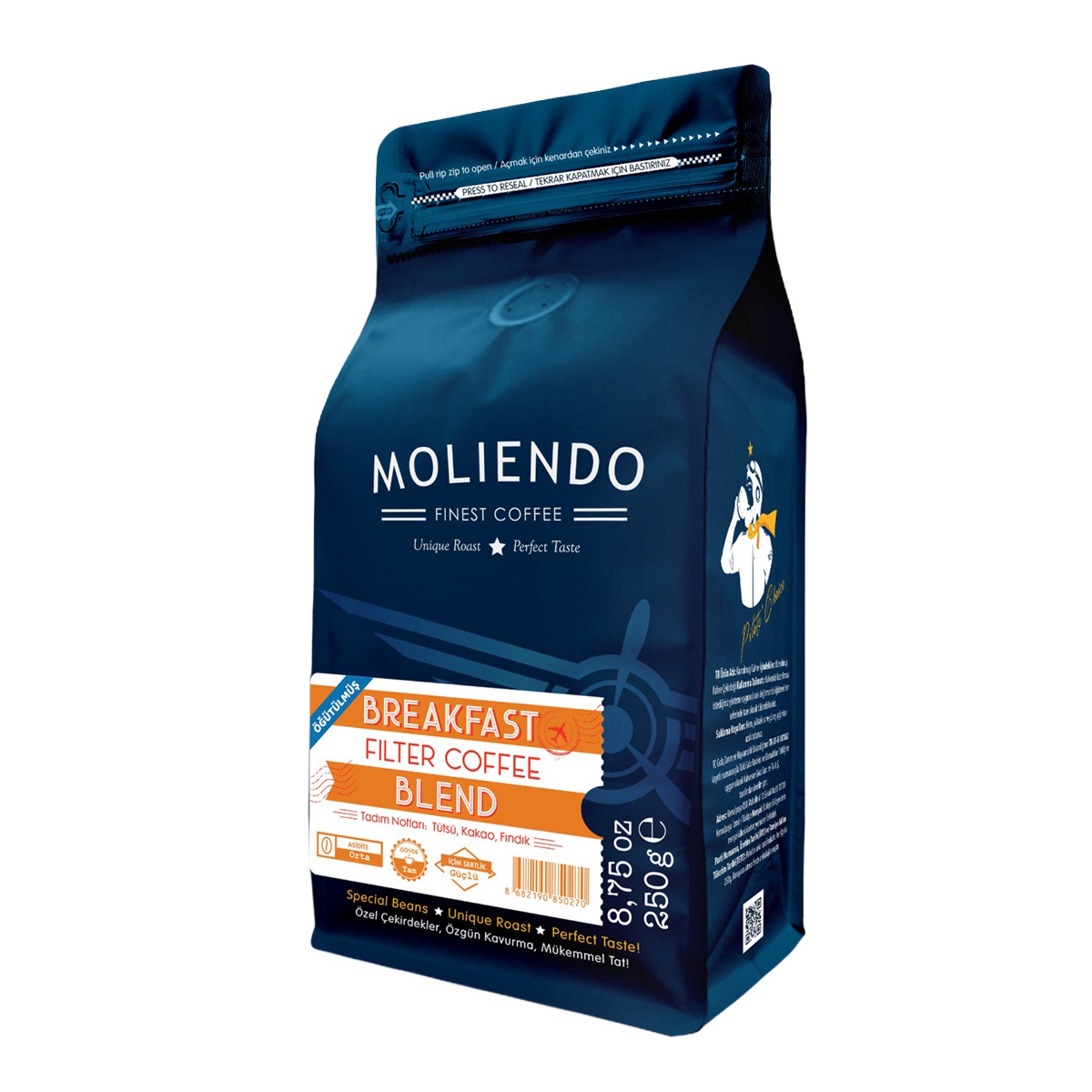 Moliendo Breakfast Blend Öğütülmüş Filtre Kahve 250 Gr
