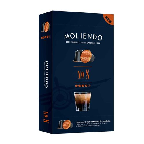 Moliendo No:8 Nespresso Uyumlu Kapsül Kahve 10 Adet