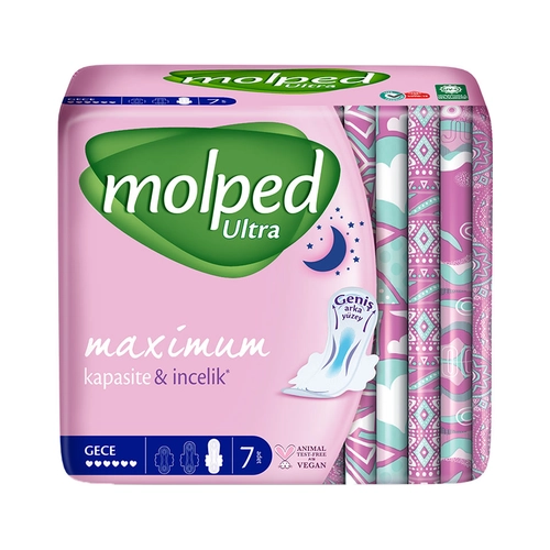 Molped Hijyenik Ped Ultra Gece 7 Adet