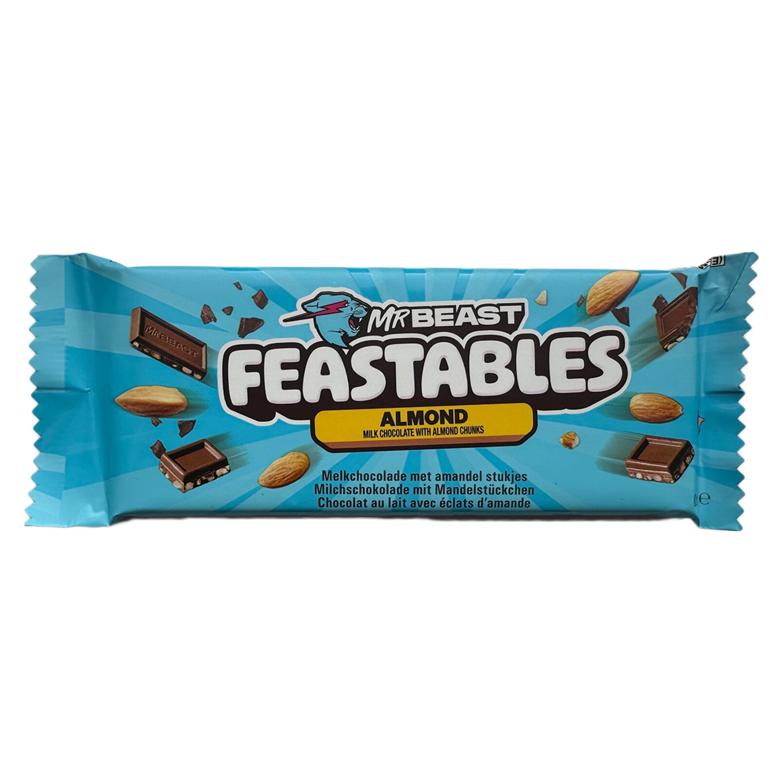 Mr. Beast Badem Parçacıklı Sütlü Çikolata 60 Gr
