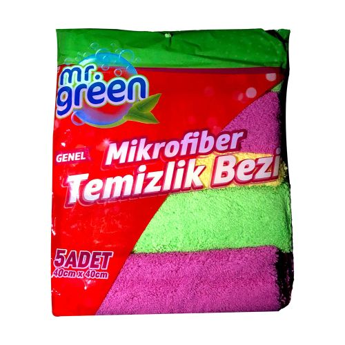 Mr. Green Mikrofiber Temizlik Bezi 40x40 Cm 5 Adet