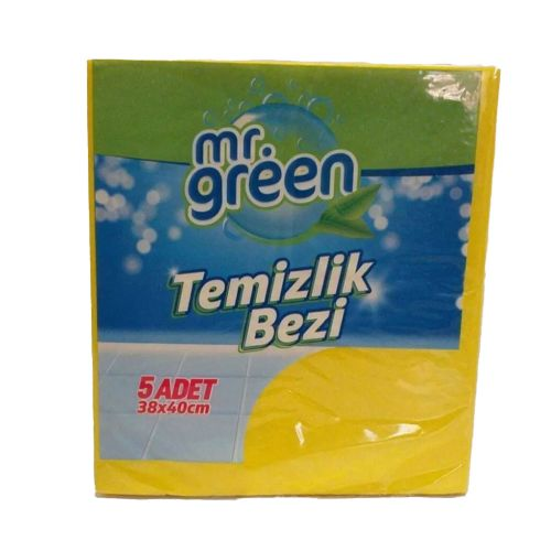 Mr. Green Sarı Temizlik Bezi 38 x 40 Cm 5 Adet