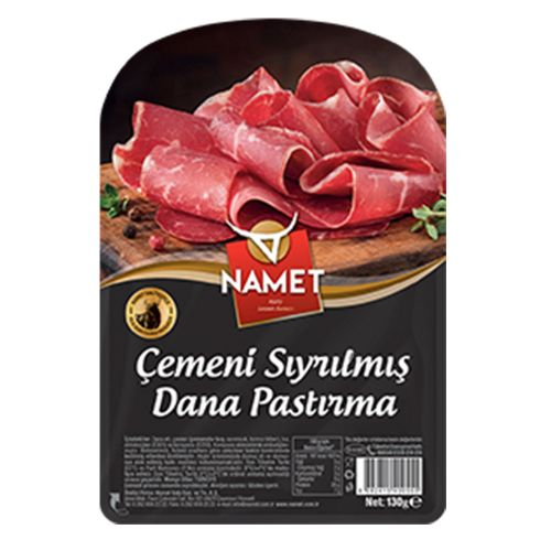 Namet Dilimli Pastırma Çemeni Sıyrılmış 130 Gr