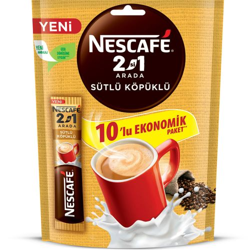 Nescafé 2si 1 Arada Sütlü Köpüklü 10 Adet