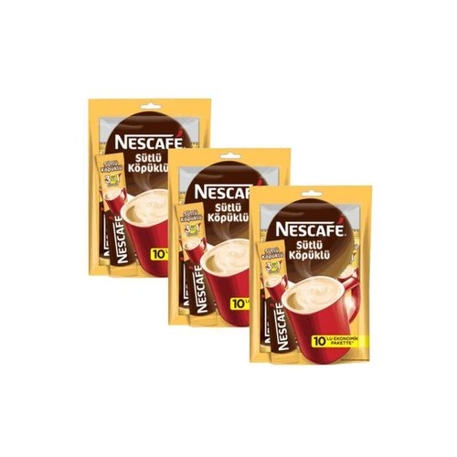 Nescafé 3'ü 1 Arada Sütlü Köpüklü 10 Adet