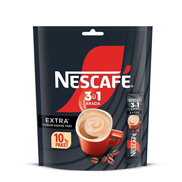 Nescafe Kahve Instant 3ü1 Arada Extra 10 Adet