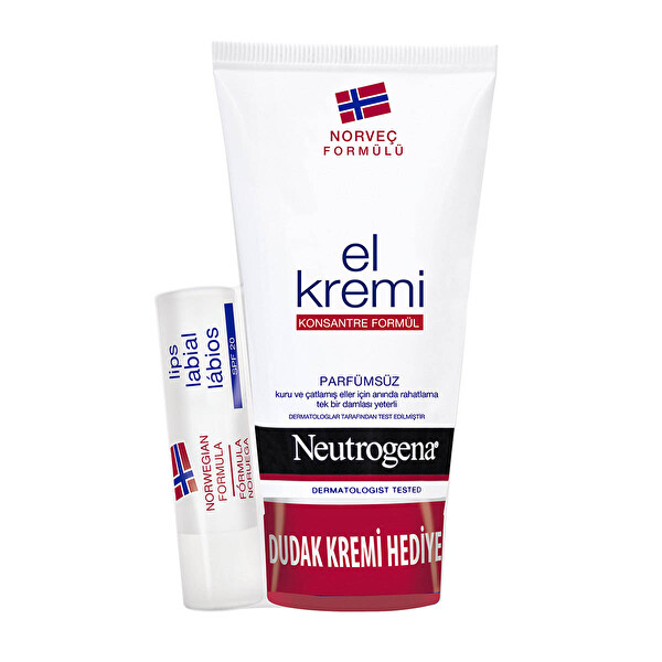 Neutrogena El Kremi & Dudak Nemlendirici Hediye Seti Parfümsüz 1 Adet
