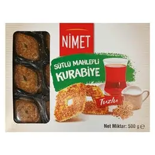 Nimet Kurabiye Sütlü Mahlepli 500 Gr