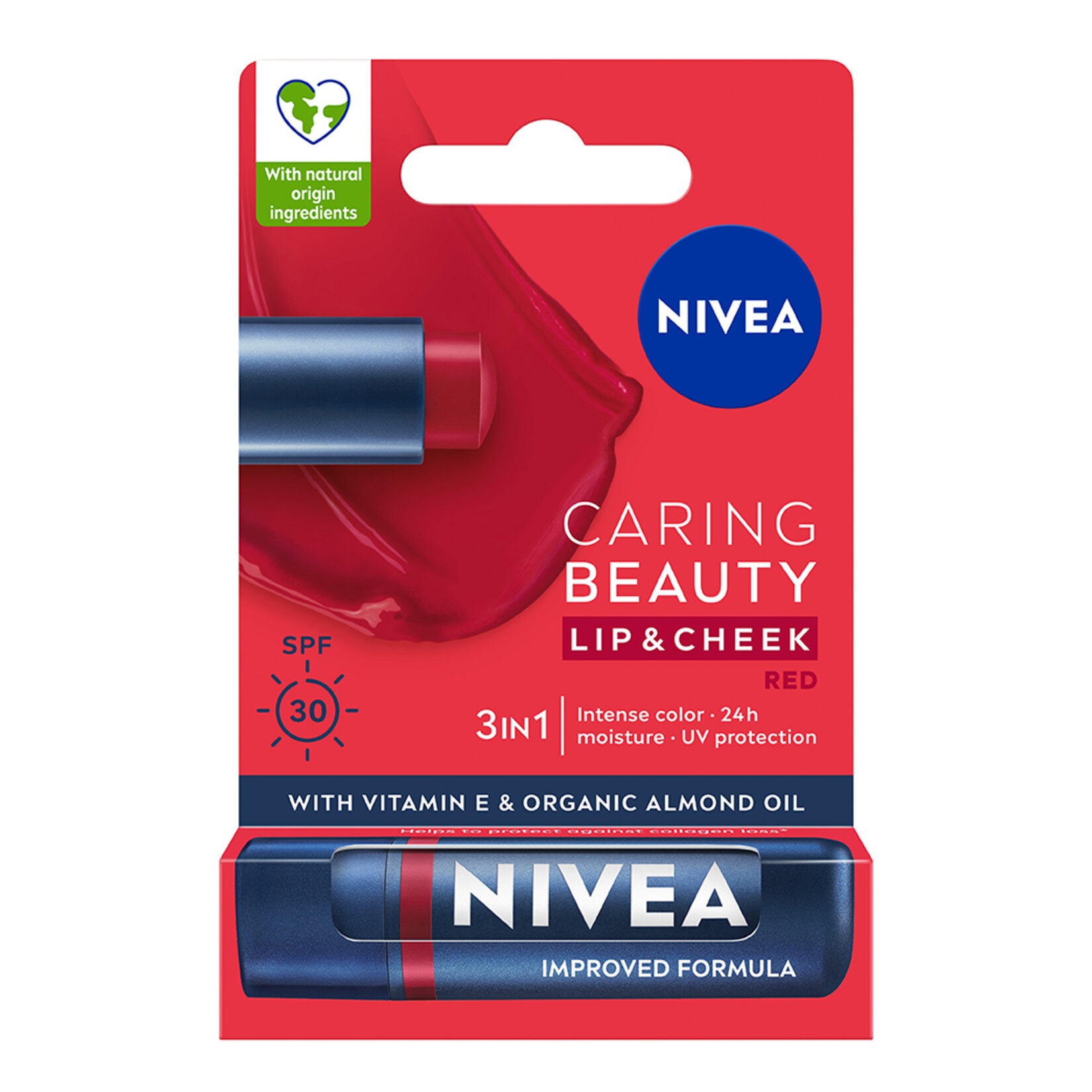 Nivea Caring Beauty SPF30 Lip Red 5 Gr