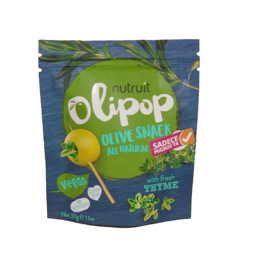 Nutruit Olipop Dağ Kekiği Çeşnili Yeşil Zeytin 30 Gr