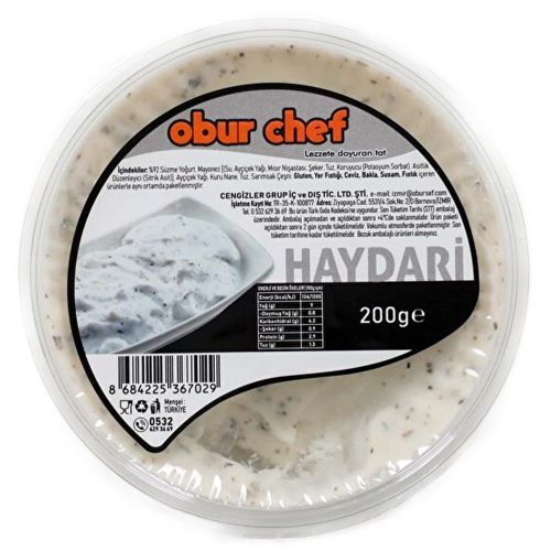 Obur Chef Haydari 200 Gr