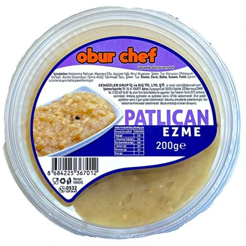 Obur Chef Patlıcan Ezme 200 Gr