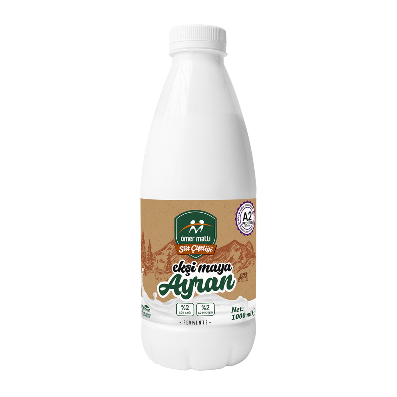 Ömer Matlı Süt Çiftliği Tam Yağlı Ekşi Maya Ayran 1 Lt