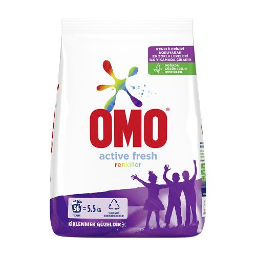 Omo Active Fresh Renkliler 36 Yıkama 5.5 KG