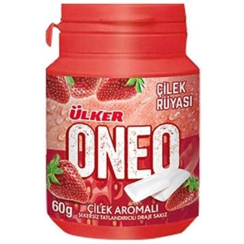 Oneo Çilek Aromalı Bottle Draje Sakız 60 Gr