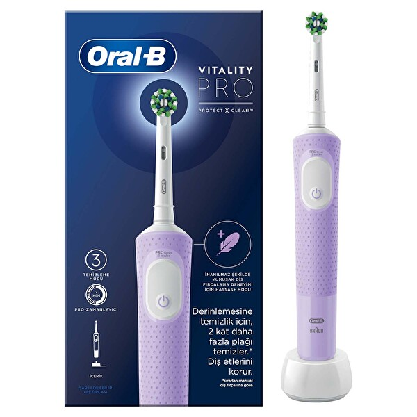 Oral-B Vitality Pro Koruma Temizlik Lila Adet