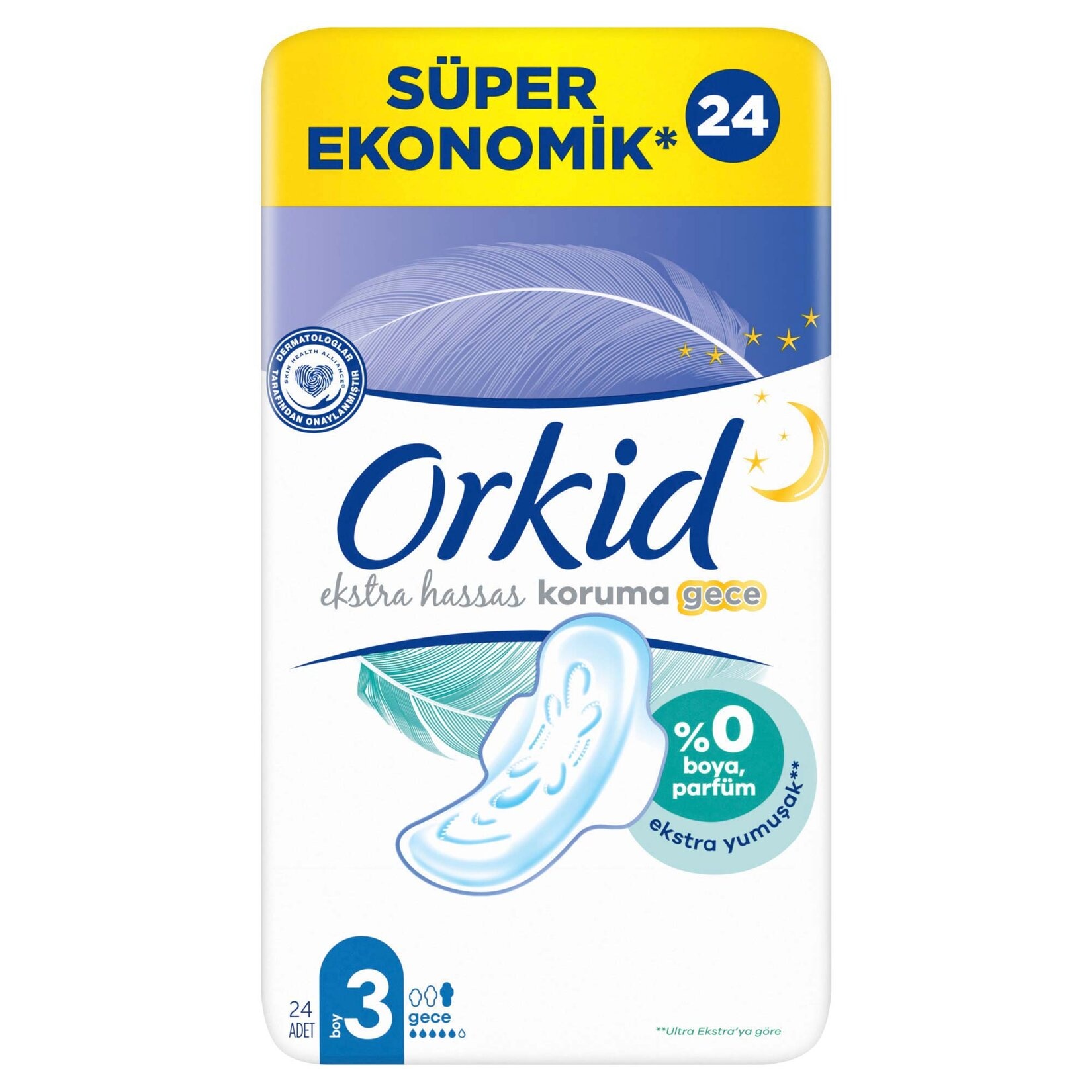 Orkid Extra Hassas Gece 4lü Paket 24 Adet