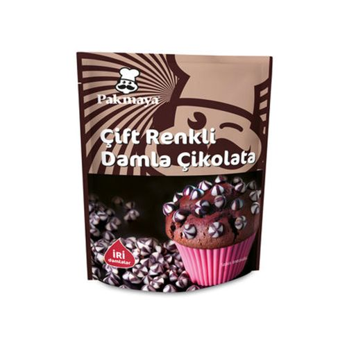 Pakmaya Çift Renkli Damla Çikolata 70 Gr