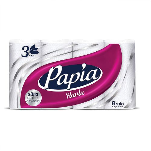 Papia Bio Care Kağıt Havlu 3 Katlı 8 Adet