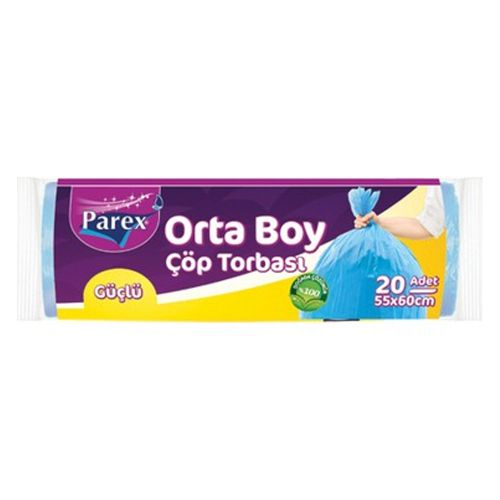 Parex Güçlü Çöp Torbası Orta Boy 15 Adet