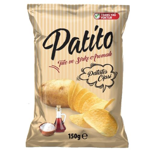 Patito Tuz ve Sirke Aromalı Cips 150 Gr