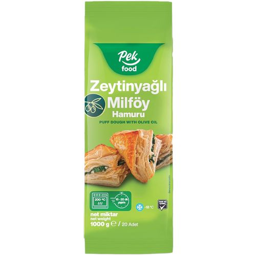 Pek Food Zeytinyağlı Milföy Hamuru 1000 Gr