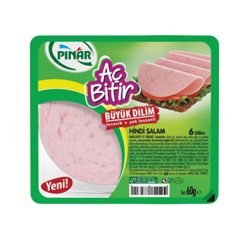 Pınar Aç Bitir Hindi Salam Büyük Dilim 60 Gr
