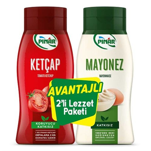 Pınar Ketçap 420 Gr + Mayonez %50 Daha Az Yağlı 350 Gr