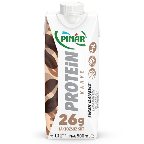 Pınar Laktozsuz Proteinli Kahveli Süt 500 Ml