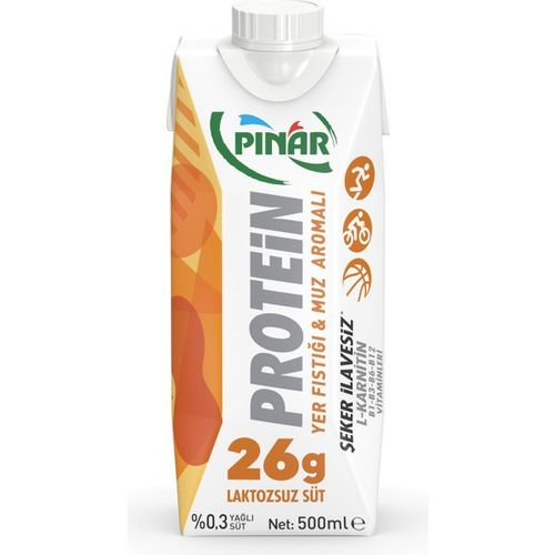 Pınar Proteın Yer Fıstığı&muz Aromalı Süt 500ml