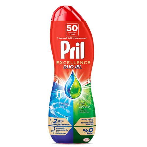 Pril Excellence Jel Yağ Çözücü 50 Yıkama 900 Ml
