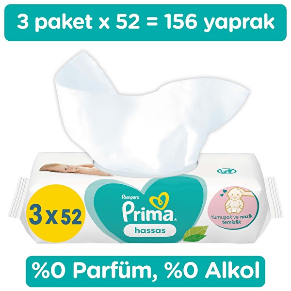 Prima Islak Havlu Sensitive 156 Adet