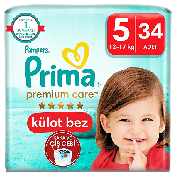 Prima Premium Care Külot Bez İkiz 5 Numara 34 Adet